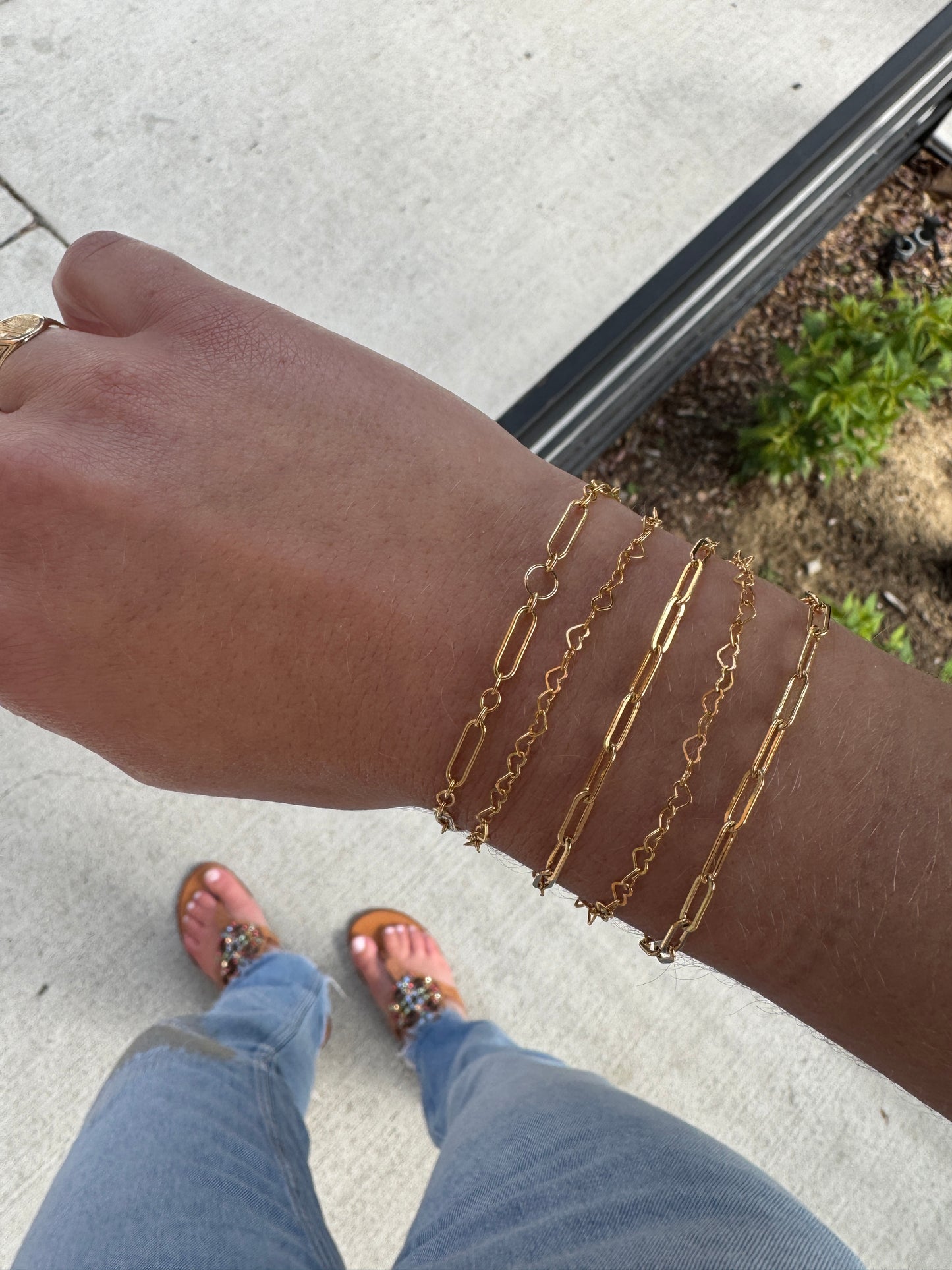 Heart Chain Bracelet