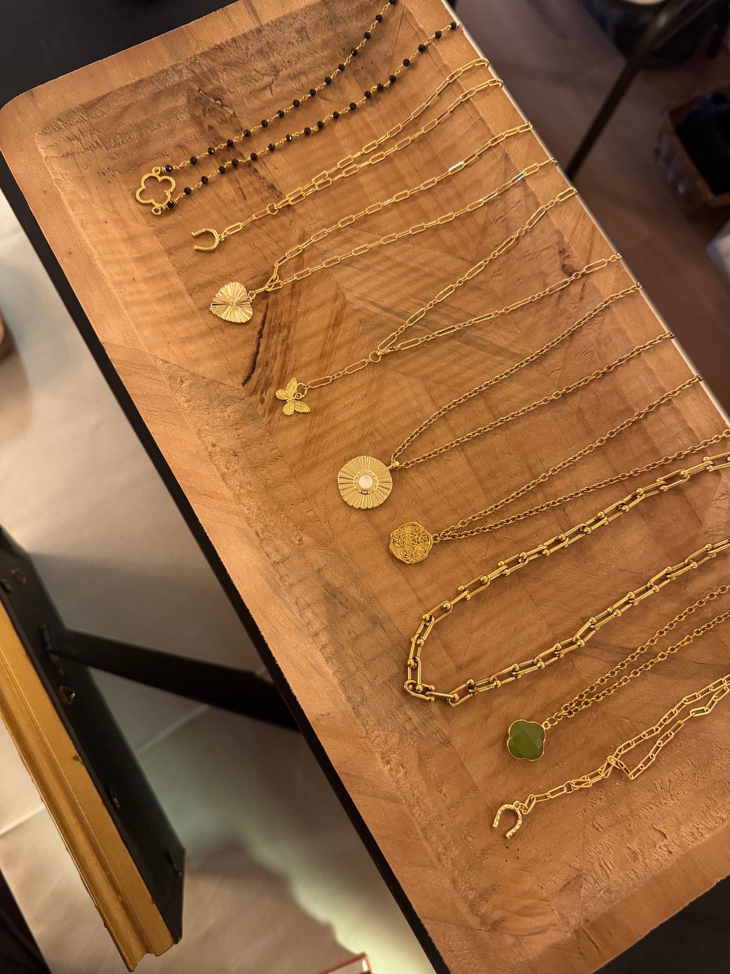 Gold Filled Paperclip Chain Butterfly Necklace