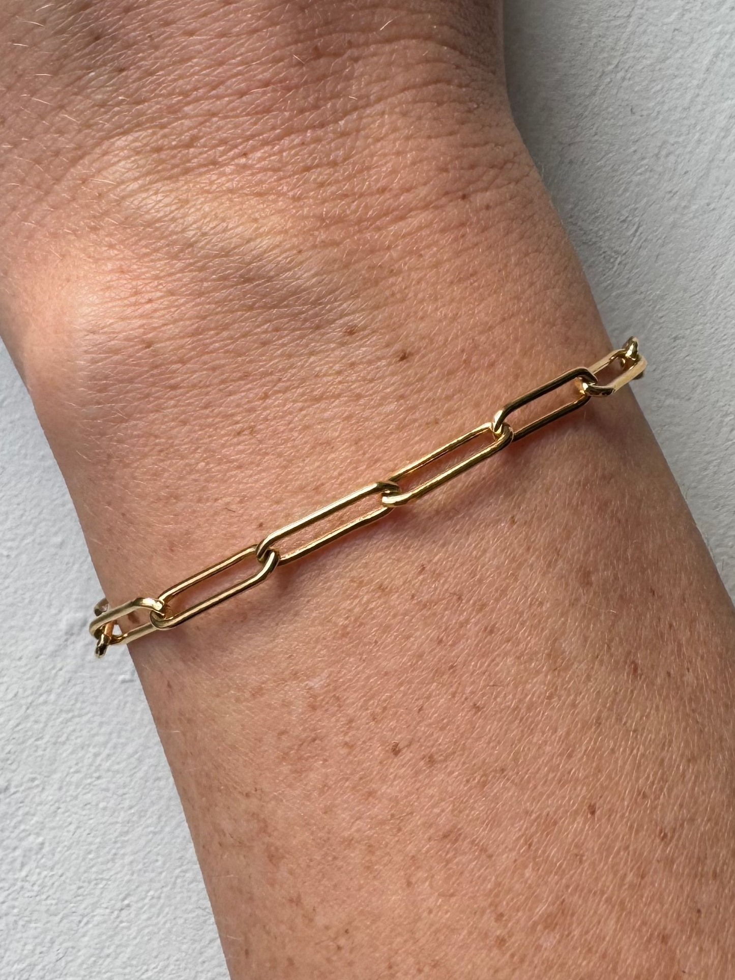 Gold Filled Paperclip Chain Bracelet