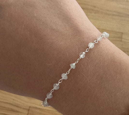 Sterling Silver Beaded Chain Bracelet