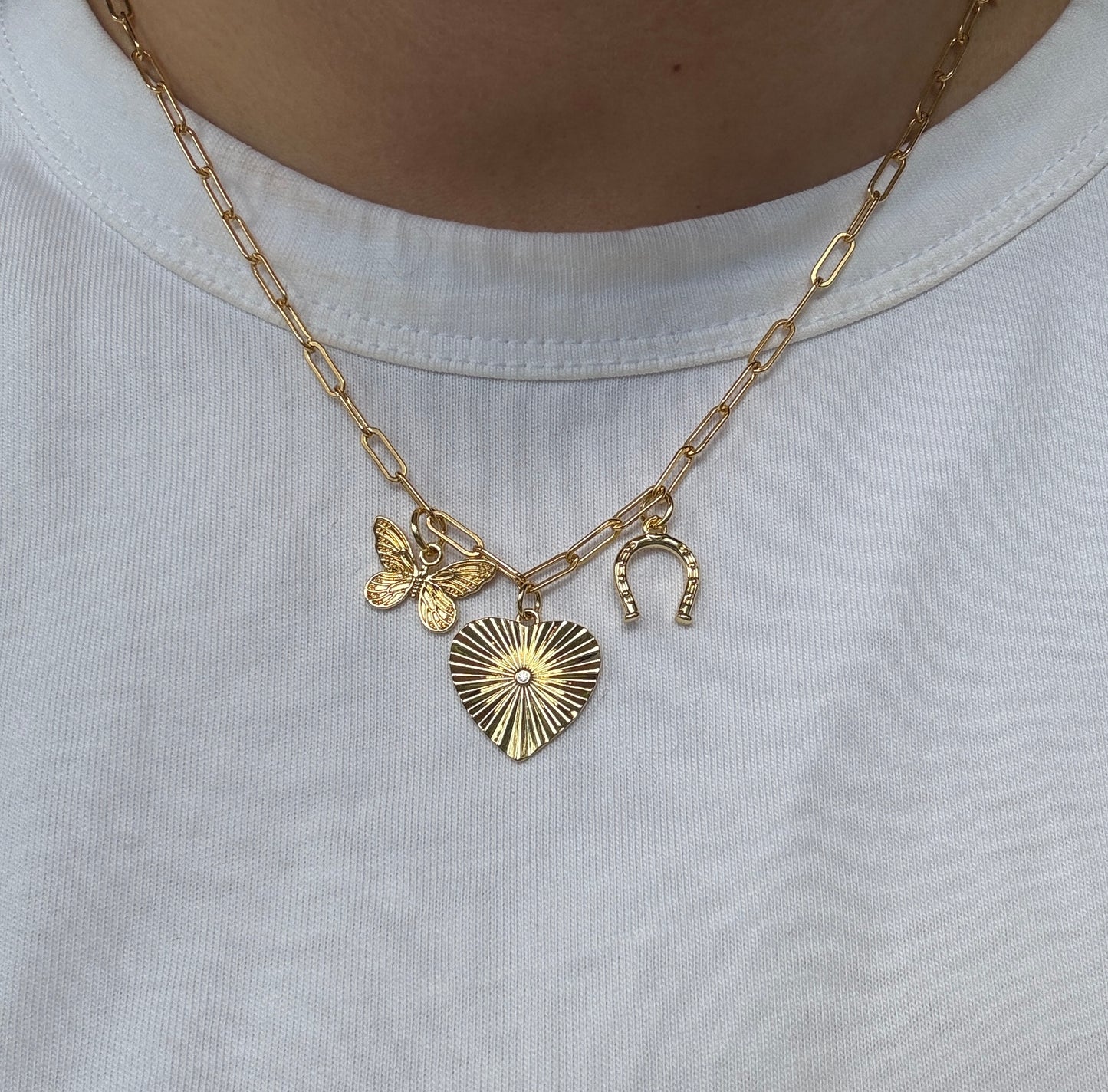 Gold Filled Charm Necklace