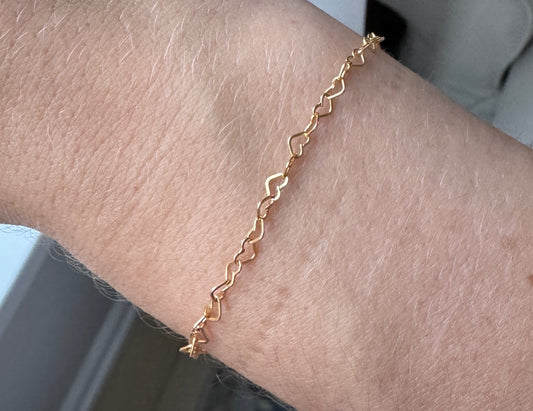 Heart Chain Bracelet