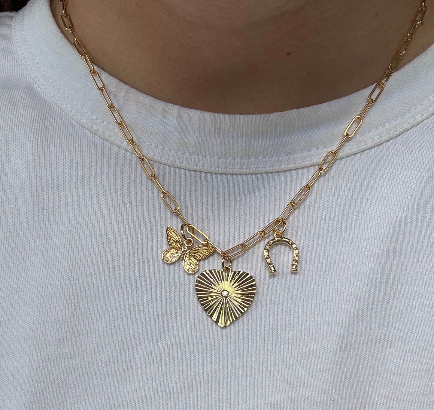 Gold Filled Charm Necklace